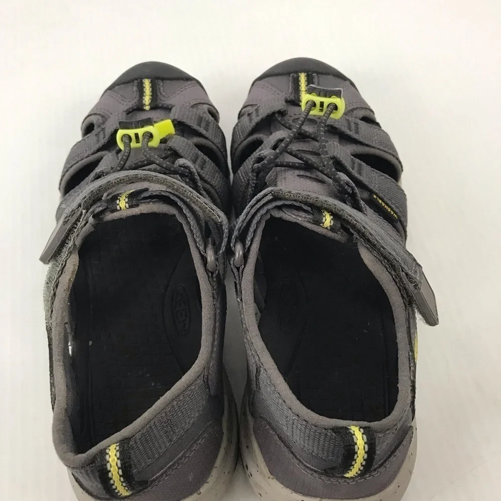 Keen Kids Gray and Neon Yellow Outdoor Closed-Toe Sandals